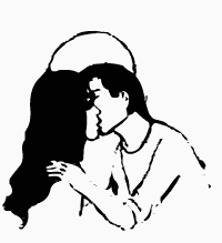 Gif animé amour baiser